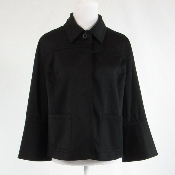 Black MAGASCHONI COLLECTION 3/4 sleeve jacket 10 - Picture 1 of 8